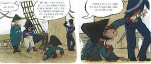 Groteske: Eine Seite aus dem Buch.