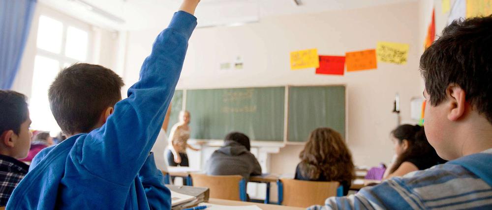 Blick ins Klassenzimmer. 
