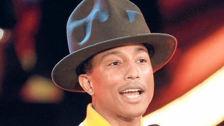 Klatsch, wenn du glücklich bist. Musiker und Produzent Pharrell Williams. 