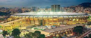 Da wollen auch die Deutschen hin. Am 13. Juli 2014 findet im Maracana-Stadion von Rio de Janeiro das WM-Endspiel statt. Foto: AFP