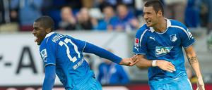 Doppelpack: Hoffenheims Anthony Modeste (li.) traf im ersten Durchgang zwei Mal.