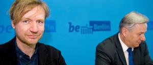 Berlins künftiger Kulturstaatssekretär Tim Renner (links) und der Regierende Bürgermeister Klaus Wowereit.