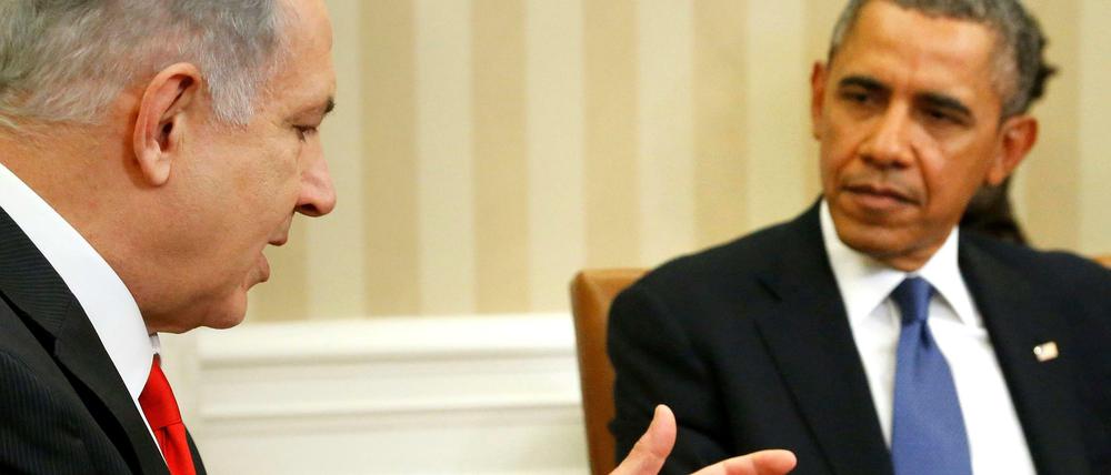 Am Montag traf sich Barack Obama (rechts) mit Israels Premier Netanjahu - um ihm ins Gewissen zu reden.