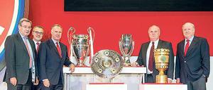 Erfolgsverwöhnt ist der FC Bayern München wie kein anderer deutscher Verein (hier bei der Hauptversammlung 2013). Von dem Image will die Wirtschaft profitieren.