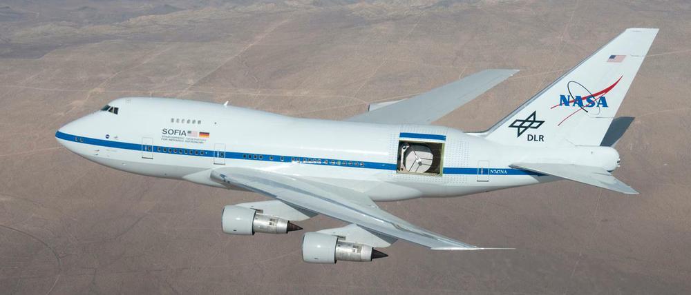 Flieger mit Aussicht. Die Boeing 747 hat im Heck ein Infrarotteleskop.