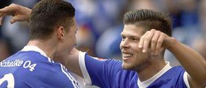 Wieder alles im Lot? Huntelaar und Draxler jubeln über den Erfolg gegen Hoffenheim.