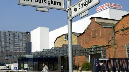 Das Herlitz-Gelände am Borsigturm in Tegel kurz nach Anmeldung der Insolvent im Jahr 2002.