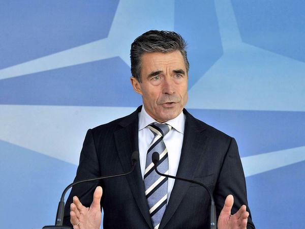 Nato-Generalsekretär Anders Fogh Rasmussen bei einer Rede.