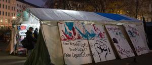 Flüchtlingscamp auf dem Oranienplatz in Berlin