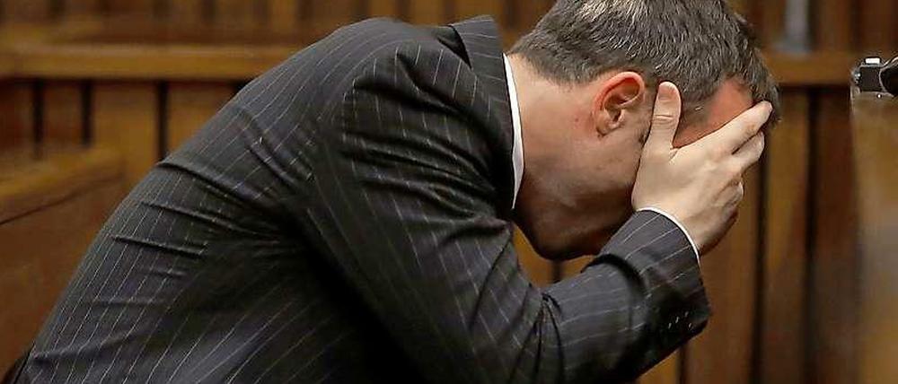 Oscar Pistorius beim Mordprozess in Pretoria.