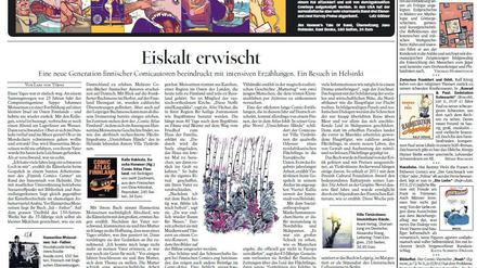 Eiskalt erwischt: Die Comicseite erscheint am Donnerstag im Tagesspiegel.