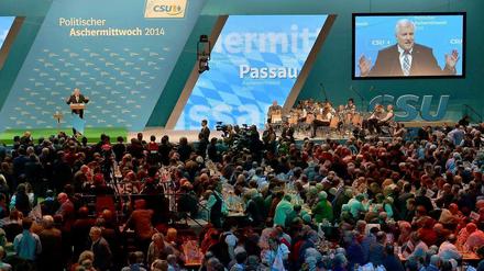 Kann alles alleine, braucht niemanden - der Bayer. Sagt CSU-Chef Horst Seehofer in Passau.