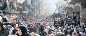 Von Todesangst gezeichnet. Dieses Foto aus dem Damaszener Stadtviertel Yarmouk wurde von den Vereinten Nationen verbreitet – als Appell an die Welt. 