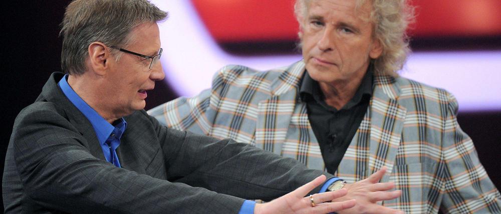 Rettungsschwimmer: Günther Jauch (l.) und Thomas Gottschalk mussten am Montagabend mit "Die 2" bei RTL gegen sinkendes Zuschauerinteresse kämpfen.