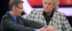 Rettungsschwimmer: Günther Jauch (l.) und Thomas Gottschalk mussten am Montagabend mit "Die 2" bei RTL gegen sinkendes Zuschauerinteresse kämpfen. 