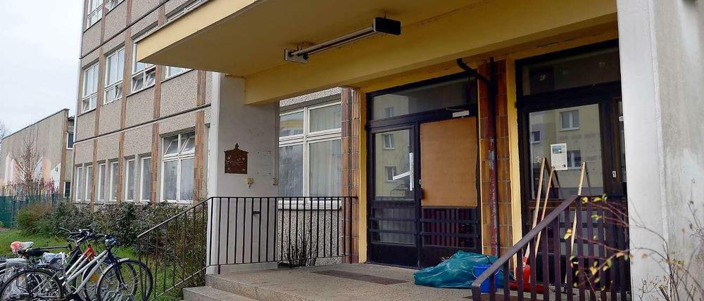 Das Flüchtlingsheim in Hellersdorf.