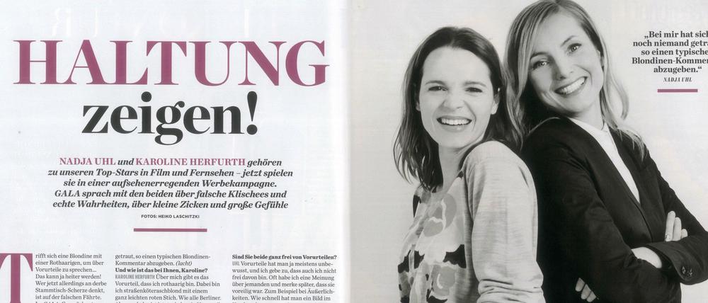 Werben für Opel: Die Schauspielerinnen Karoline Herfurth (l.) u Nadja Uhl.