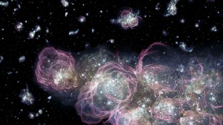 So könnte die "Inflation" des Kosmos nach dem Urknall ausgesehen haben - Forscher haben nun Signale zur Ausbreitung aufgezeichnet