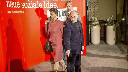 Genossen Wagenknecht, Gysi, Bartsch (rechts)