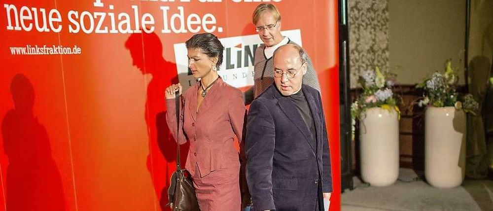 Genossen Wagenknecht, Gysi, Bartsch (rechts)