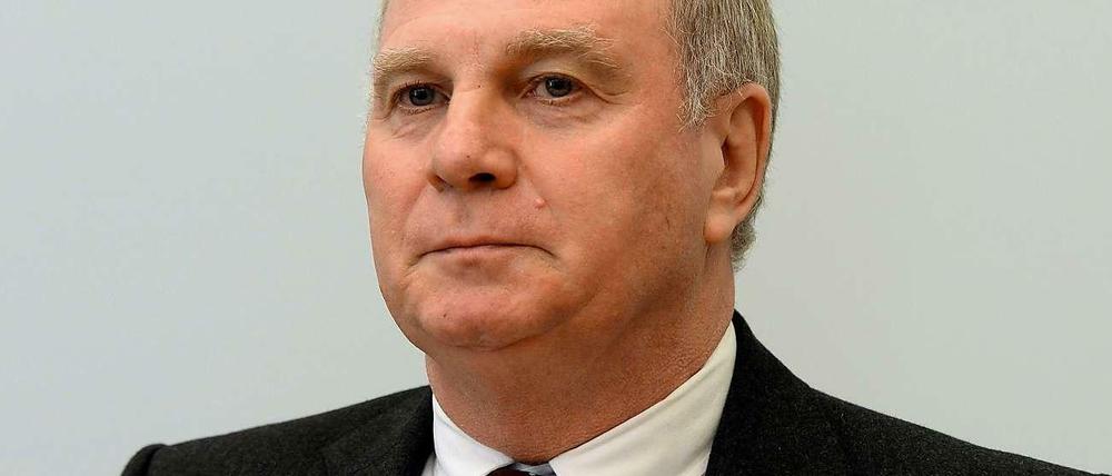 Uli Hoeneß während des Prozesses gegen ihn vergangene Woche.