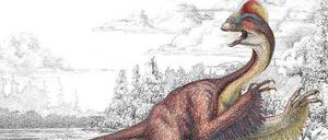 Vogeldino: Anzu wyliei nach einer Abbildung des Carnegie Museum of Natural History