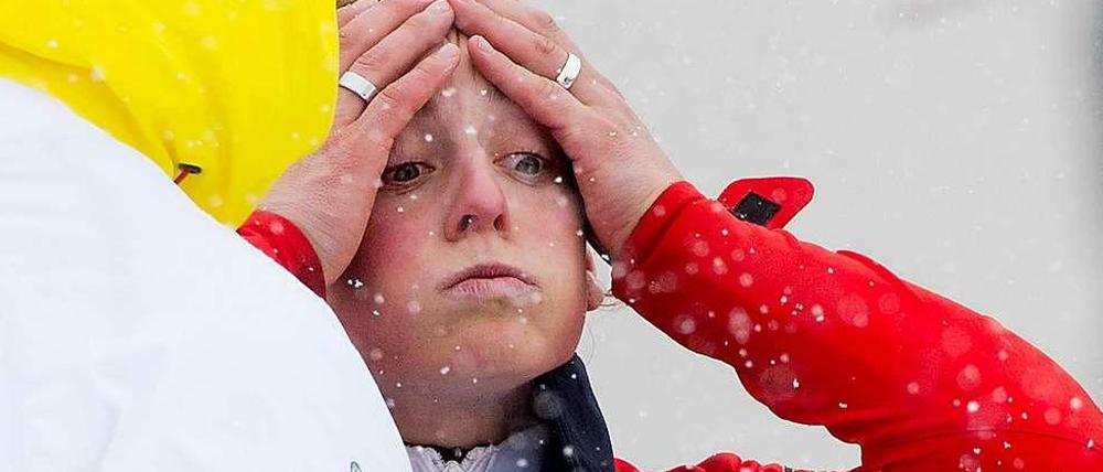 Anna Schaffelhuber wurde über ihren Sieg lange im Dunkeln gelassen.