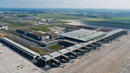 Die Dauerbaustelle. Am Flughafen BER geht es nicht voran.