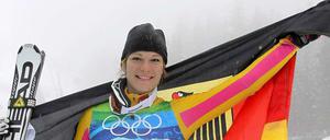Fahnenflucht. Maria Höfl-Riesch holt kein Gold für Deutschland mehr.