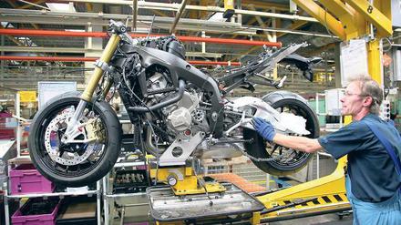 Made in Spandau. BMW produziert in Berlin mit gut 2000 Mitarbeitern seine Motorräder. 2013 gelang ein Absatzrekord.