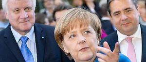 Horst Seehofer, Angela Merkel und Sigmar Gabriel