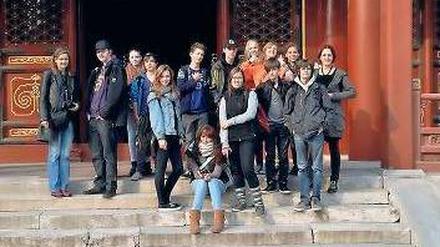 Beeindruckt. Reinickendorfer Schüler 2012 auf Entdeckungstour in Peking.