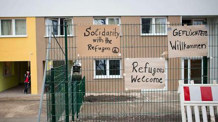 Ein neues Asylbewerberheim hat Anfang März 2014 in der Späthstraße in Berlin-Neukölln eröffnet.