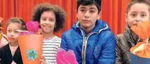 Erster Schultag. Die neuen Kinder der Herman-Nohl-Schule in Britz. 