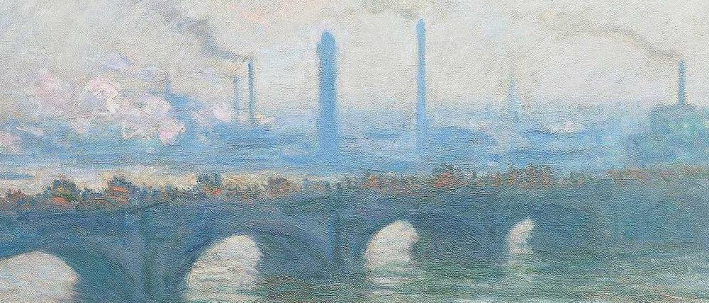 Von Monets „Waterloo Bridge“ aus dem sichergestellten Salzburger Fund (kl. F. u.) gibt es keine gute Abbildung. Sie ähnelt aber dieser Version aus dem Jahr 1900. Monet hat eine ganze Serie von "Waterloo Bridge"-Bildern gemalt.