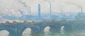 Von Monets „Waterloo Bridge“ aus dem sichergestellten Salzburger Fund (kl. F. u.) gibt es keine gute Abbildung. Sie ähnelt aber dieser Version aus dem Jahr 1900. Monet hat eine ganze Serie von "Waterloo Bridge"-Bildern gemalt.