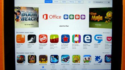 Das Office-Paket von Microsoft steht seit Donnerstag auch im App-Store von Apple.