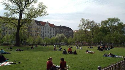 Der Boxhagener Platz in Berlin-Friedrichshain.