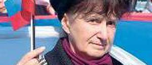Für Russland demonstriert diese Frau im ukrainischen Odessa.