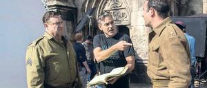 Made in Berlin-Brandenburg. George Clooney (Mitte) drehte in der Region den Kinofilm „Monuments Men“ mit John Goodman (li.) und Jean Dujardin.