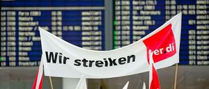Neben dem Flughafen Frankfurt war am Donnerstag auch München als zweites deutsches Drehkreuz Streikziel der Gewerkschaft Verdi.
