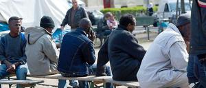 Flüchtlinge am Oranienplatz in Berlin-Kreuzberg