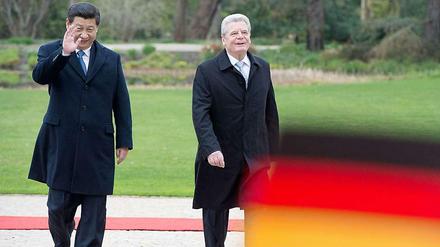 Chinas Präsident Xi Jinping und Bundespräsident Joachim Gauck. 