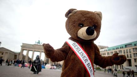 Ein plüschiges Wahrzeichen - der Berliner Bär.