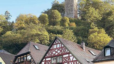 Ganz schön schmuck. Schlossturm und Marktplatz in Bad Berneck 
