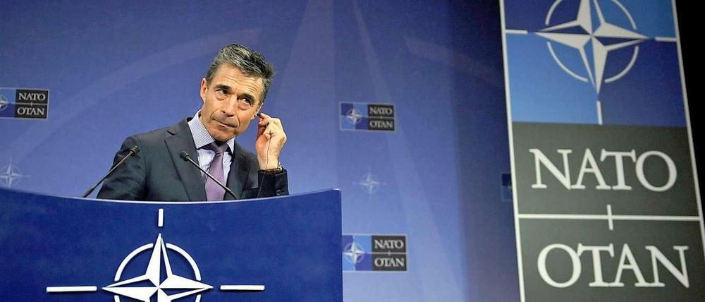 Nato-Generalsekretär Rasmussen in Brüssel.