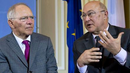 Im Dialog. Finanzminister Wolfgang Schäuble (links) und sein französischer Amtskollege Michel Sapin am Montag in Berlin.