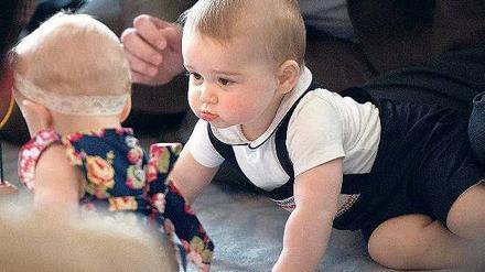 George in der Krabbelgruppe.