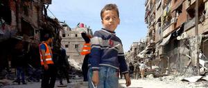 Im Camp Yarmouk im Süden von Damaskus. Auch hier engagiert sich "Adopt a Revolution"