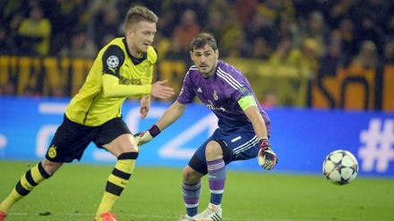 Knapp am Wunder vorbei. Marco Reus überwand Iker Casillas zwei Mal, das dritte Tor wollte für den BVB aber einfach nicht fallen.